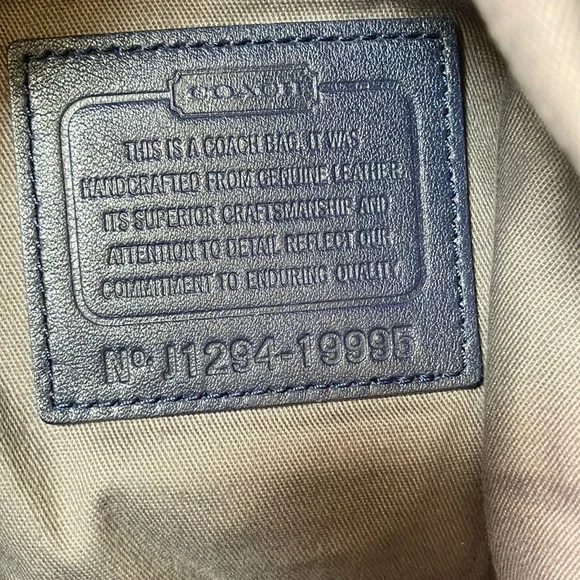 COACH Legacy Color Block RARE Shoulder Crossbody Bag Navy Pink Brown Silver EUC - Picture 5 of 13